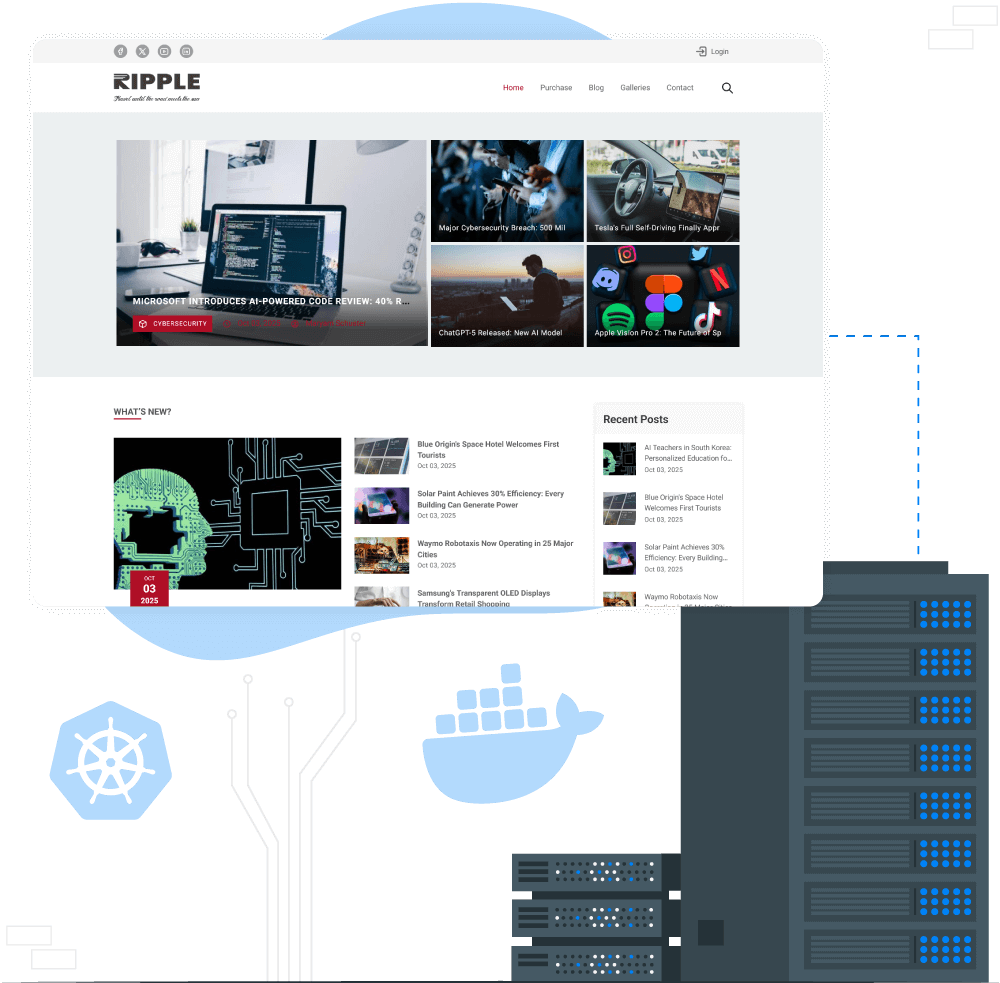 Botble CMS Hosting Powered by Docker & Kubernetes