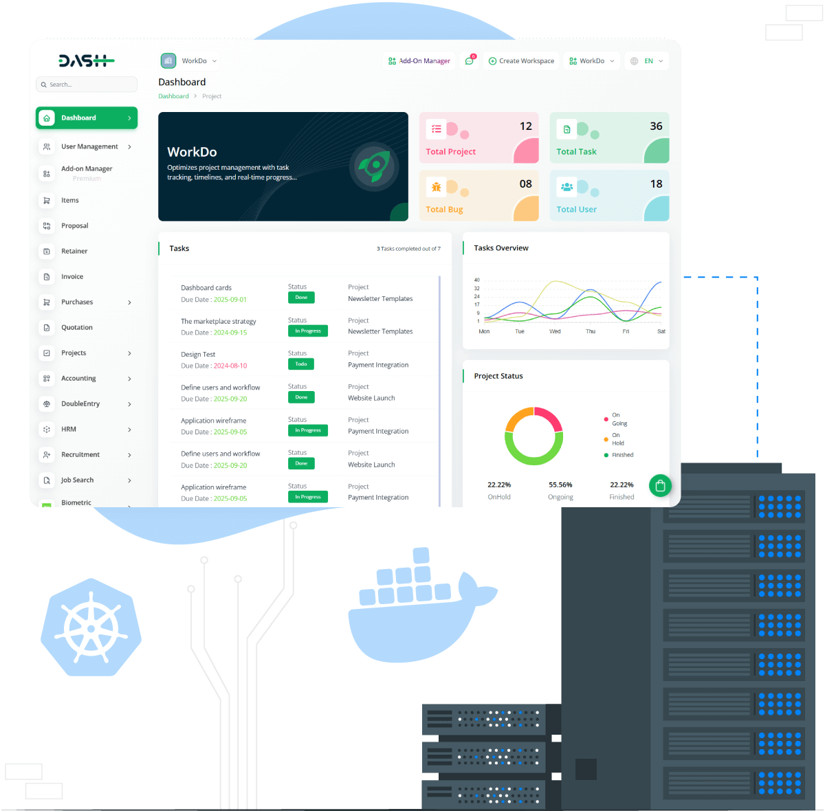 WorkDo Dash SaaS Hosting Powered by Docker & Kubernetes