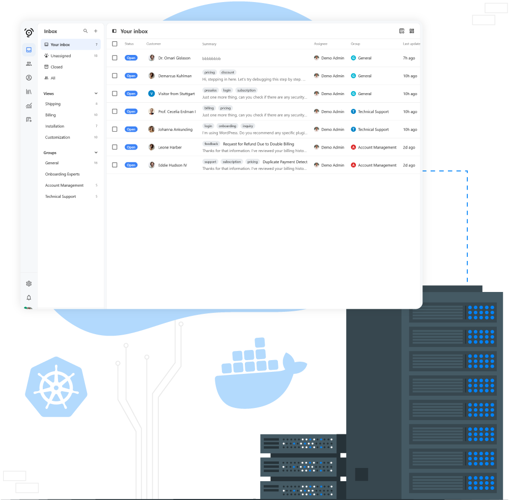 BeDesk Hosting Powered by Docker & Kubernetes