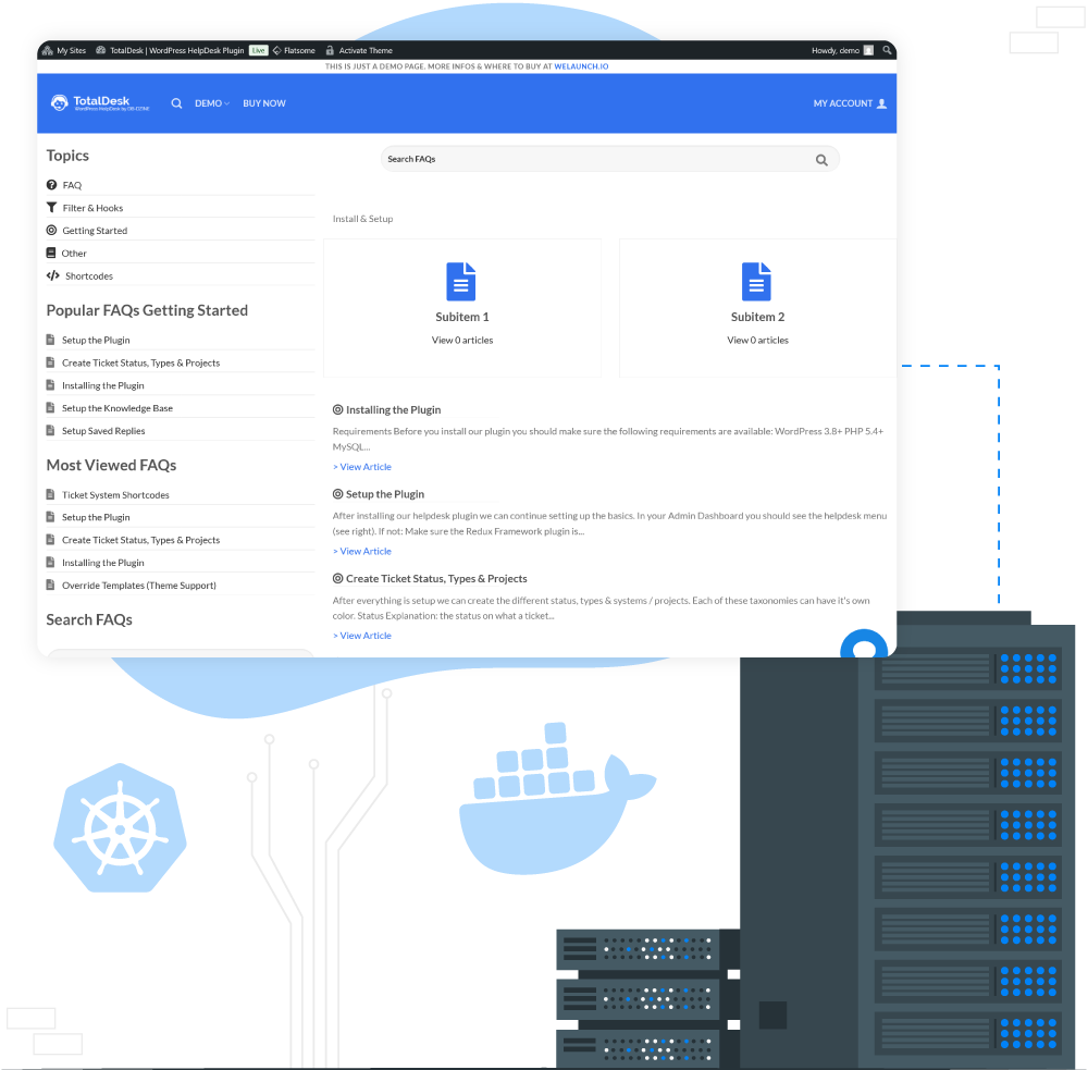 TotalDesk Hosting Powered by Docker & Kubernetes