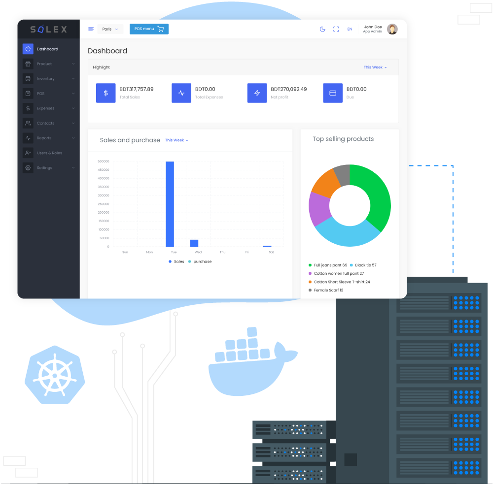 SaleX Hosting by Docker & Kubernetes