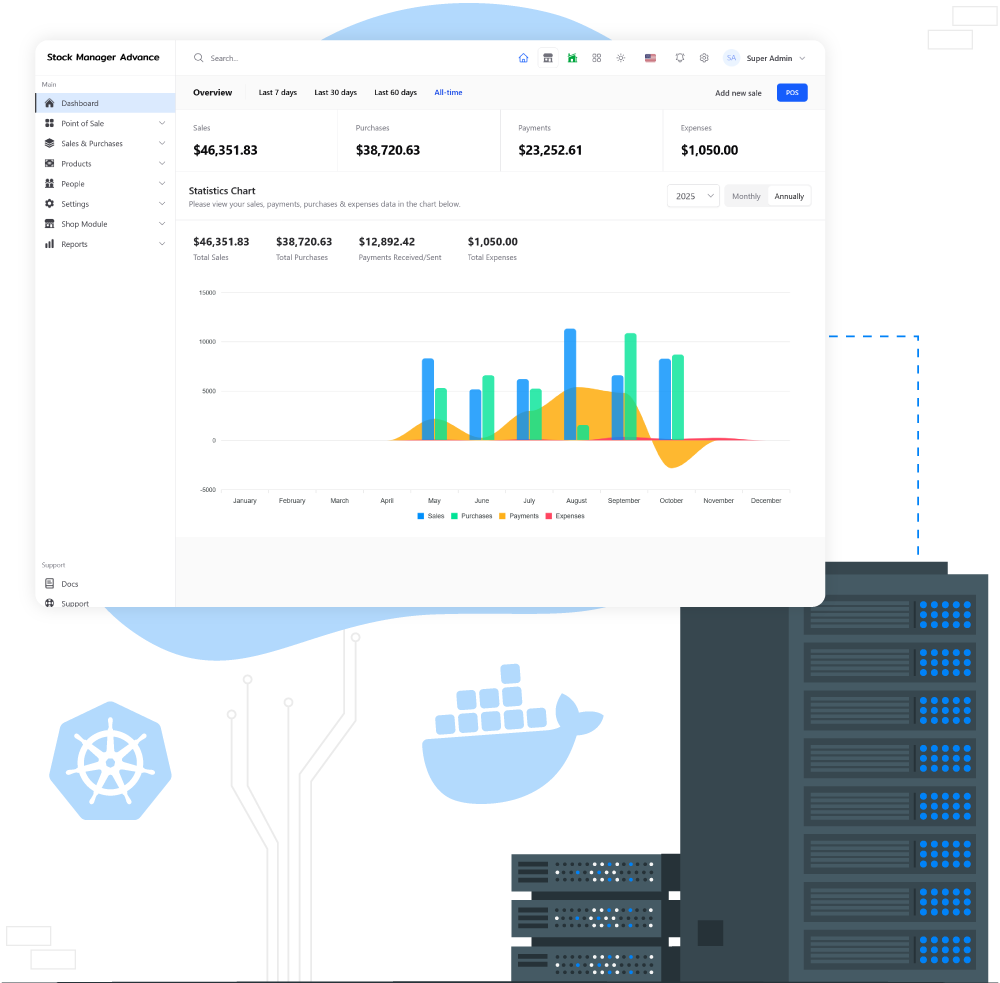 Stock Manager Advance Powered by Docker & Kubernetes
