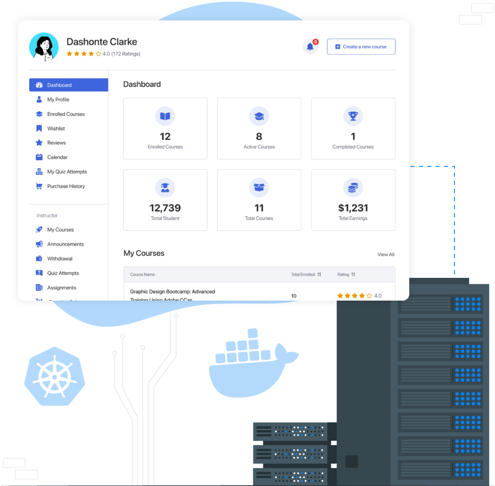 Tutor LMS Hosting Powered by Docker & Kubernetes
