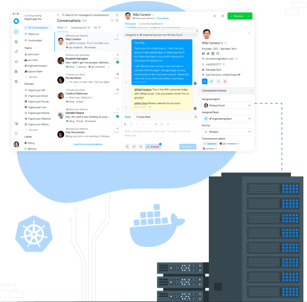 Chatwoot Hosting Powered by Docker & Kubernetes