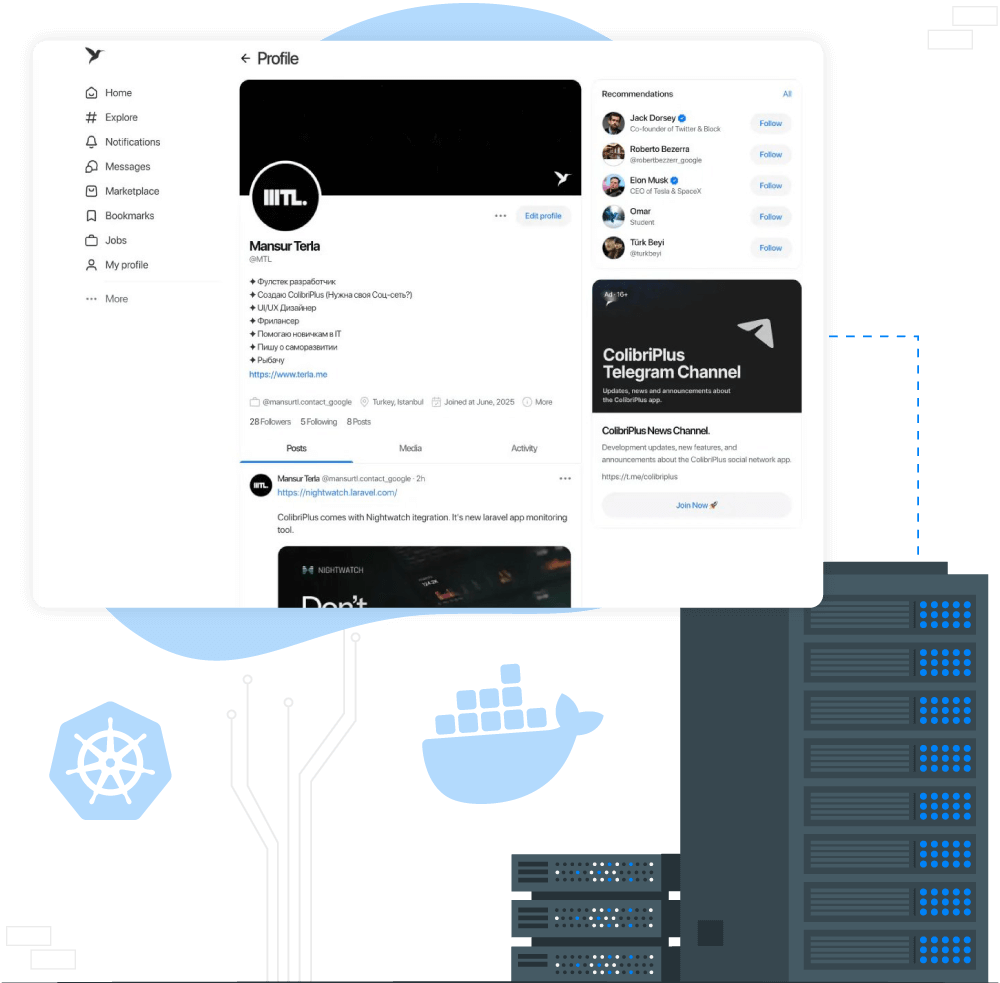 ColibriPlus Hosting Powered by Docker & Kubernetes