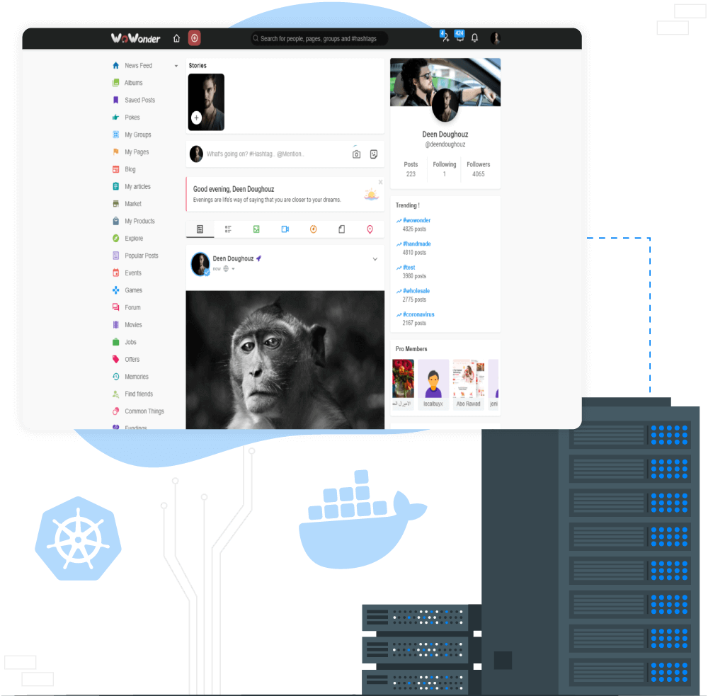 WoWonder Hosting Powered by Docker & Kubernetes