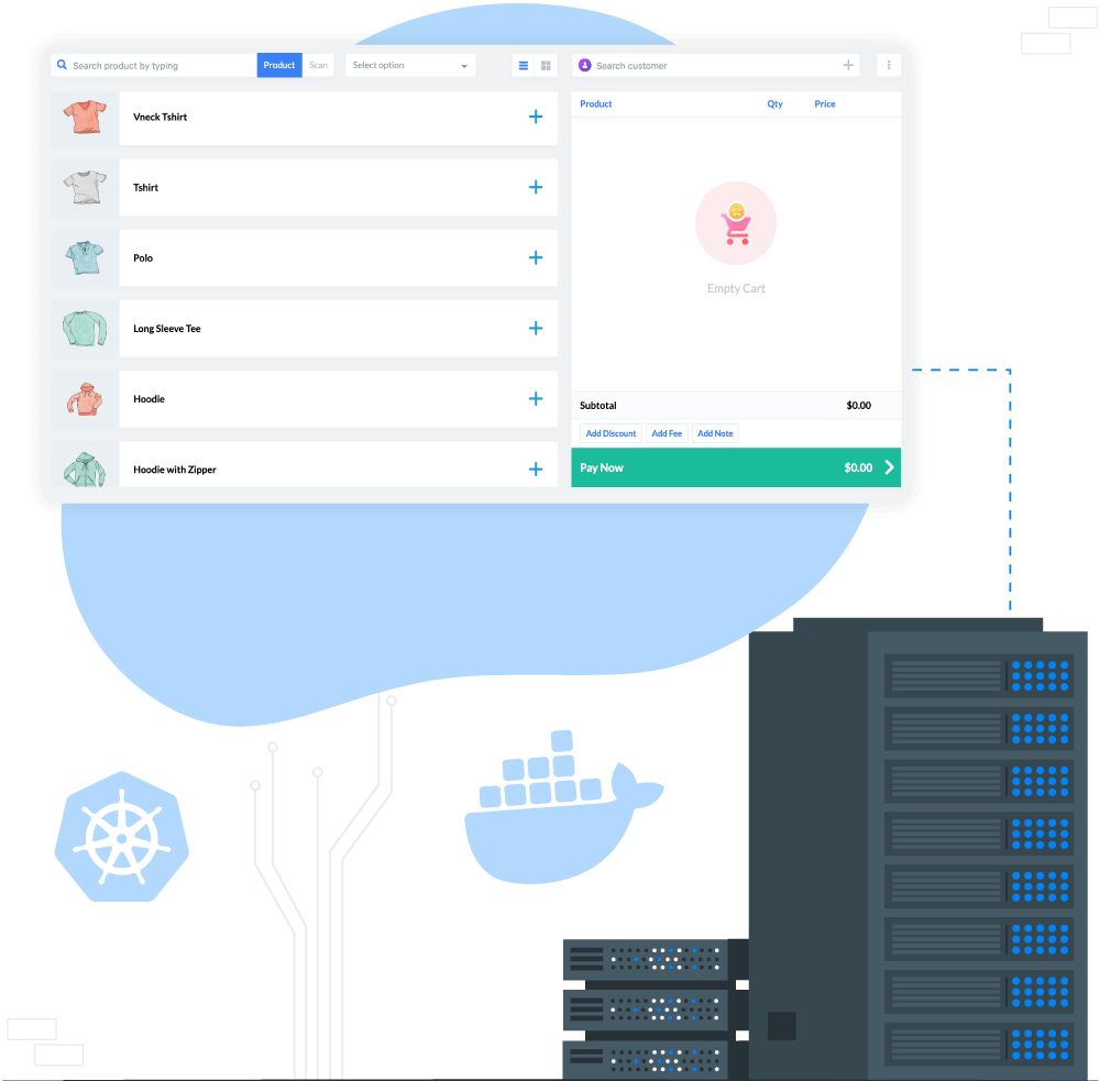 wePOS Hosting Powered by Docker & Kubernetes